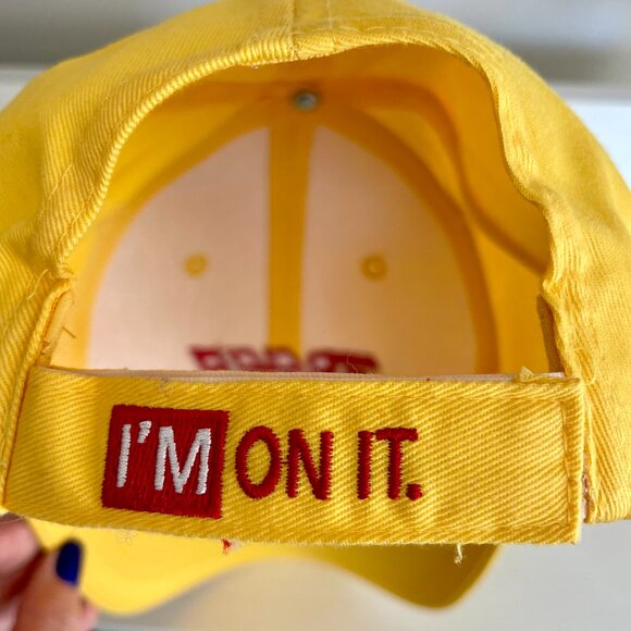 EUC | Yellow Baseball Cap With Red Embroidered D H L Logo - Picture 5 of 7